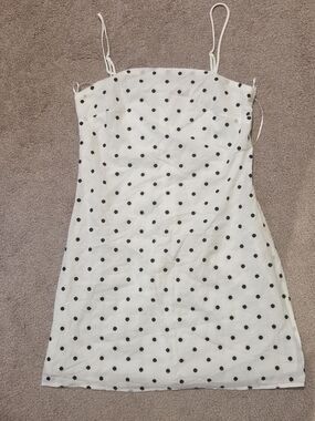 Francesca's Mi Ami White Polka Dot Dress